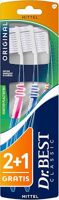 Dr.BEST Original Tandborste Medium - Värdepaket (3 st)
